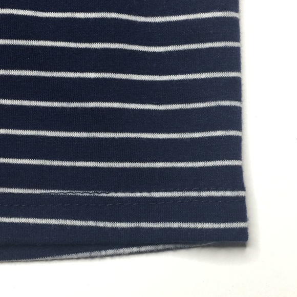Mudd Relaxed Every Day Tee Sz M Navy Blue Striped - Picture 5 of 8